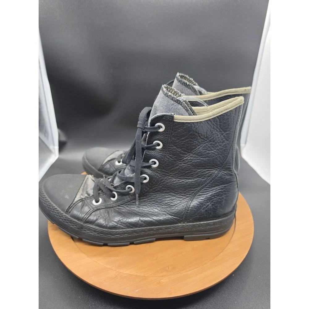 Coverse Black Leather High Top Sargent Outsider Boot Style Sneaker Mens‎ Size 11